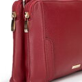 Dámska crossbody kabelka, dvojpriehradková, červená 100-4Y-009-3