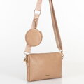 Sada crossbody kabeliek z ekokože, béžová 100-4Y-420-9