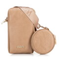 Sada crossbody kabeliek z ekokože, béžová 100-4Y-420-9