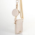 Sada crossbody kabeliek z ekokože, krémová 100-4Y-420-0
