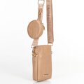 Sada crossbody kabeliek z ekokože, béžová 100-4Y-420-9