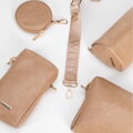 Sada crossbody kabeliek z ekokože, béžová 100-4Y-420-9