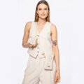 Sada crossbody kabeliek z ekokože, krémová 100-4Y-420-0