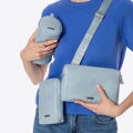 Sada crossbody kabeliek z ekokože, modrá 100-4Y-420-N