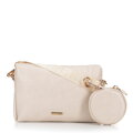 Sada crossbody kabeliek z ekokože, krémová 100-4Y-420-0