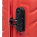 Walizka kabinowa z ABS-u z geometrycznym tłoczeniem czerwona 56-3A-751-30