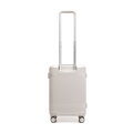 Walizka kabinowa z polikarbonu o błyszczącym wykończeniu beżowa 56-3P-011-01
