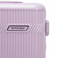 Walizka kabinowa z polikarbonu o błyszczącym wykończeniu lawendowa 56-3P-011-24