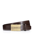 Zestaw męski: pasek i etui na karty ze skóry naturalnej brązowy 102-8M-S14-4
