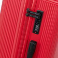 Zestaw walizek z ABS-u w drobne paski czerwony 56-3A-60S-30