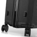 Zestaw walizek z ABS-u w drobne paski czarny 56-3A-60S-10