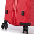 Zestaw walizek z ABS-u w drobne paski czerwony 56-3A-60S-30