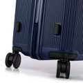 Zestaw walizek z ABS-u w drobne paski granatowy 56-3A-60S-90