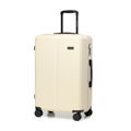 Zestaw walizek z ABS-u w drobne paski kremowy 56-3A-60S-89