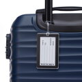 Mała walizka z ABS-u i identyfikator z logo granatowa 56-3A-311-91Z5