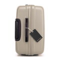 Duża walizka z ABS - u i identyfikator z logo beżowa 56-3A-313-86Z5
