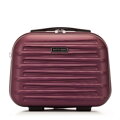 Zestaw walizki kabinowej i kosmetyczki z ABS-u bordowy 56-3A-00Z-30