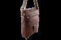 Hnedý pánsky kožený zipsový crossbag 215-1792-40