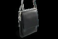 Malý čierny kožený pánsky crossbag 215-2189-60