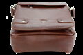 Malý hnedý pánsky kožený crossbag s poklopom 215-1701-40