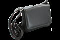 Černá kožená klopnová kabelka 213-3011-60