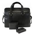 Súprava čiernej tašky na notebook, peňaženky a kľúčenky 412-2187-4404-8104-60