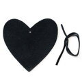 Čierna vianočná ozdoba srdca 619-1212-60