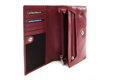 Bordovo červená dámska klopová kožená peňaženka 511-2018-32