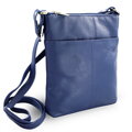 Modrá kožená zipsová kabelka 212-3013-97