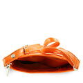 Oranžová kožená zipsová kabelka 212-3013-84