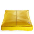 Žltá kožená zipsová kabelka 212-3013-86