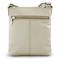 Svetlosivá kožená zipsová kabelka 212-3013-20