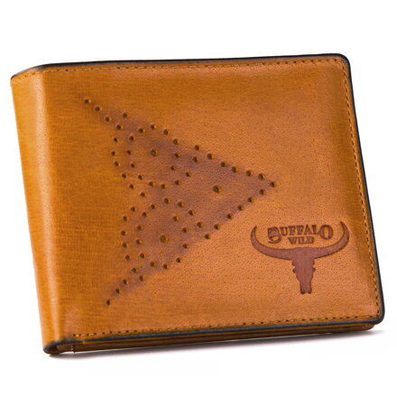 Vzorovaná pánska kožená peňaženka — Buffalo Wild