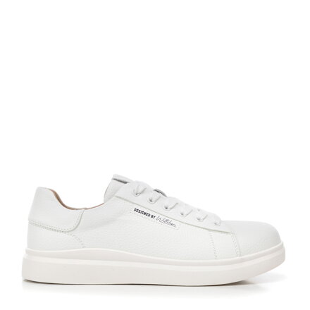 Damskie klasyczne sneakersy na platformie białe 100-D-951-0