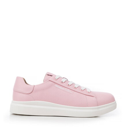 Damskie klasyczne sneakersy na platformie różowe 100-D-951-P