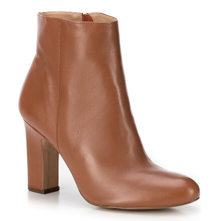 Botki skórzane na słupku klasyczne 89-D-754-5