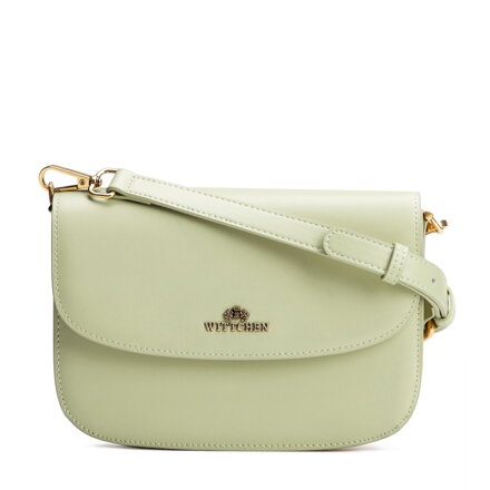 Dámska crossbody z pravej kože, zelená 100-4E-214-Z