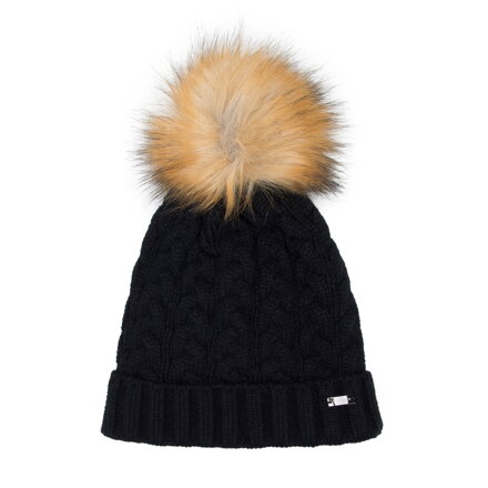 Damska czapka z gęstym warkoczowym splotem 95-HF-016-1