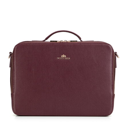 Damska torba na laptopa 15" dwukomorowa bordowa 103-2E-617-3