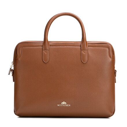 Dámska kabelka z prírodnej kože so zrnitou štruktúrou 102-4E-620-5