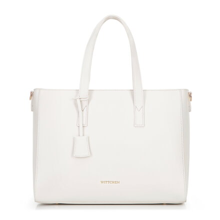Damska torba na laptopa 16" z imitacji skóry kremowa 100-4Y-918-0