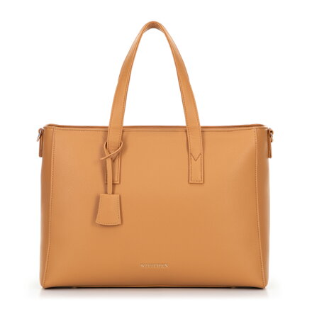 Damska torba na laptopa 16" z imitacji skóry jasny brąz 100-4Y-918-5