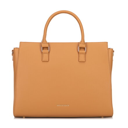 Damska torba na laptopa 17" z imitacji skóry jasny brąz 100-4Y-919-5