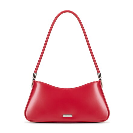 Damska torebka bagietka z imitacji skóry czerwona 101-4Y-433-3