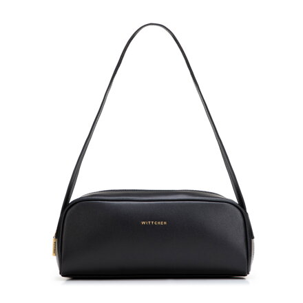 Damska torebka bagietka ze skóry naturalnej podłużna czarna 102-4E-600-1