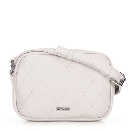 Dámska crossbody kabelka z imitácie kože, sivobiela 100-4Y-230-0
