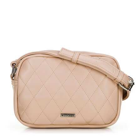 Dámska crossbody kabelka z imitácie kože, béžová 100-4Y-230-9