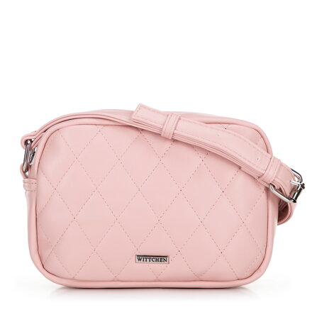 Dámska crossbody kabelka z imitácie kože, ružová 100-4Y-230-P