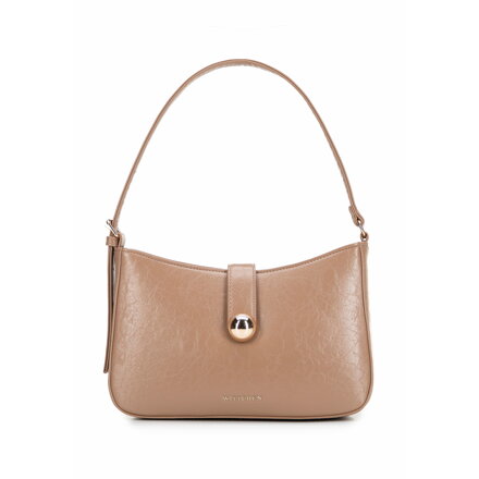 Damska torebka na ramię z imitacji skóry beżowa 101-4Y-417-9