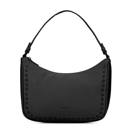 Damska torebka na ramię z imitacji skóry czarna 101-4Y-702-1